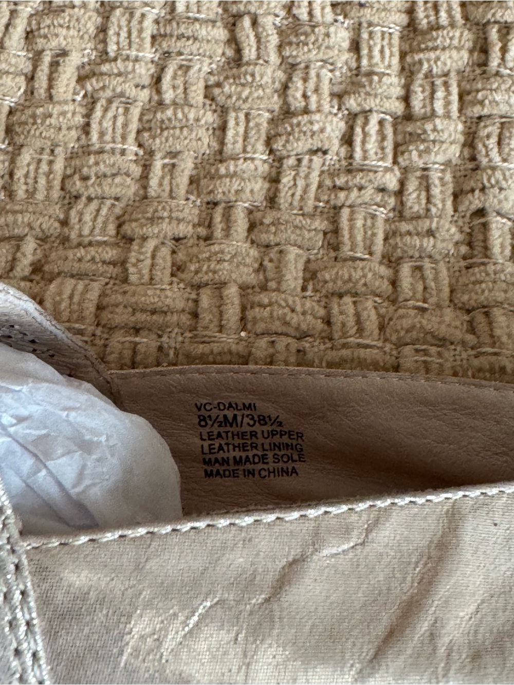 Vince Camuto Beige Laser-Cut Espadrille Flats - Picture 4 of 5